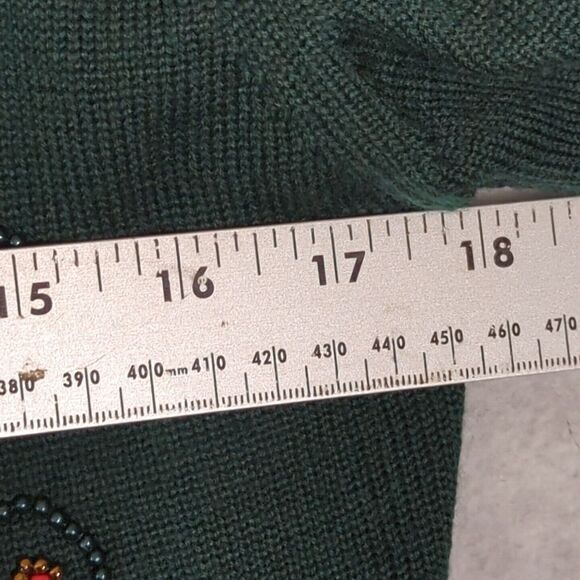 Susan Bristol Vintage Hand embroidered Green Floral Paisley Cardigan Small Retro - Picture 5 of 7